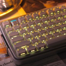 113 Keys Side Print Cat Keycaps MAO Profile PBT Shine Through For 61/64/87