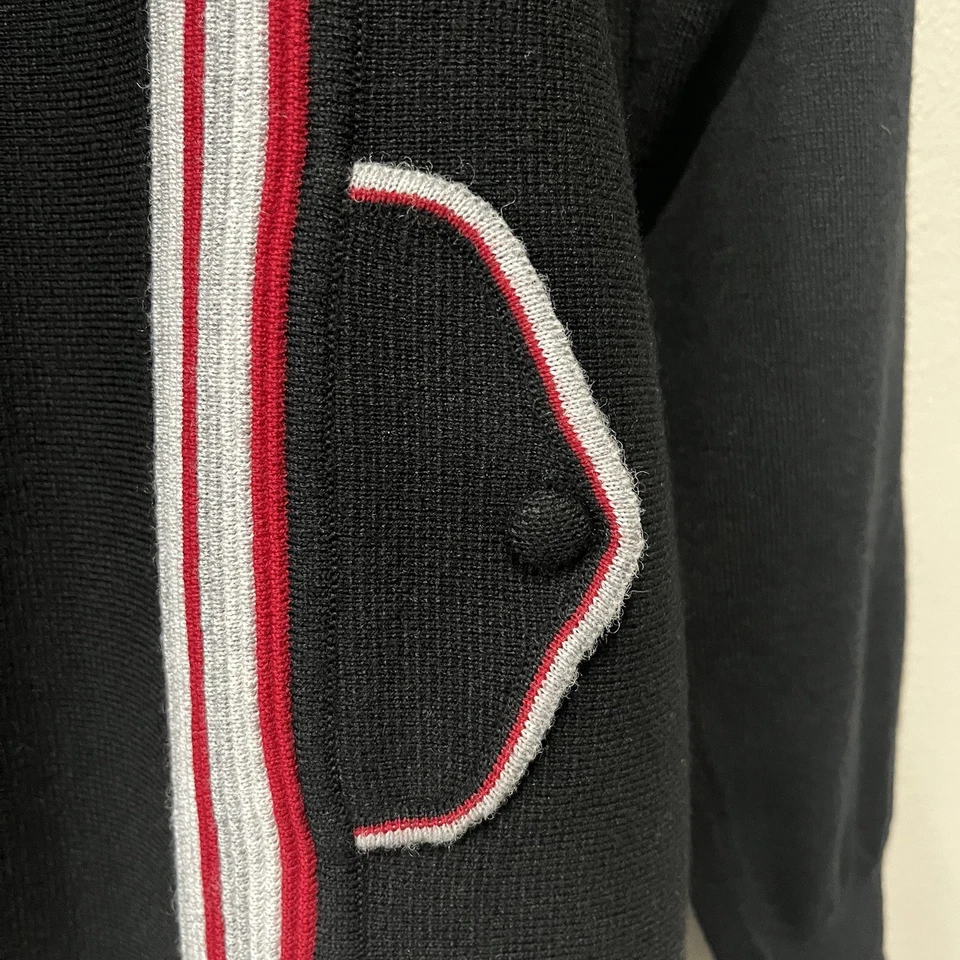 Signor Valentino Cardigan Men’s XL Black Wool Sweater 60s 70s Italy Rockabilly - Image 4 of 4
