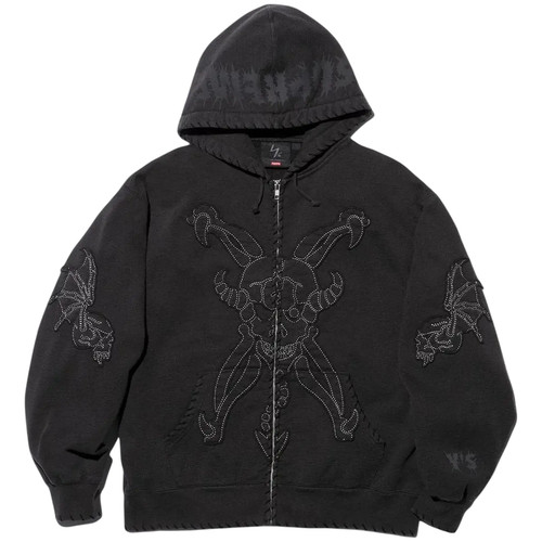 Supreme Y's by Yohji Yamamoto Zip Up Hooded Sweatshirt Black Medium