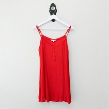 Emory Park Red Tunic Mini Dress Womens Medium Sleeveless Flowy Boho Casual