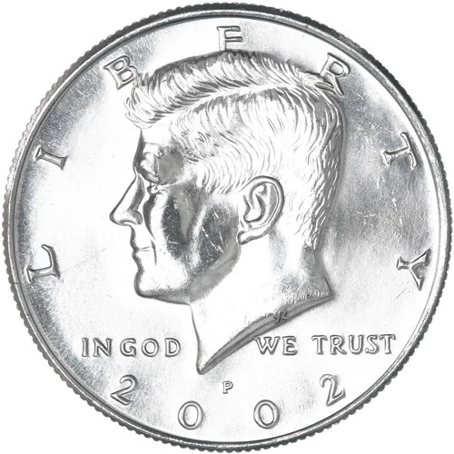 2002 P Kennedy Half Dollar Uncirculated from Mint Set