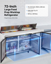 72"W Commercial Refrigerator, Food Truck