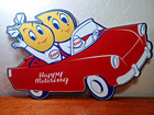50's Porcelain ESSO Vintage Porcelain Sign Happy Motoring 14 1/2" x 24" RRGS1 — photo 1