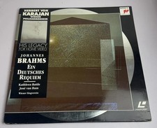 Sony LaserDisc Johannes Brahms Ein Deutsches Requiem Karajan Wiener