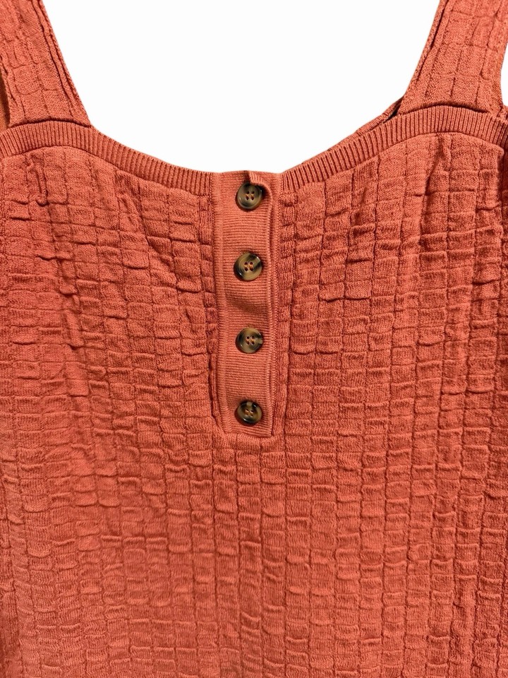 Free People Beach Short N Sweet Knit Mini Dress Ambered Coral Women’s ...