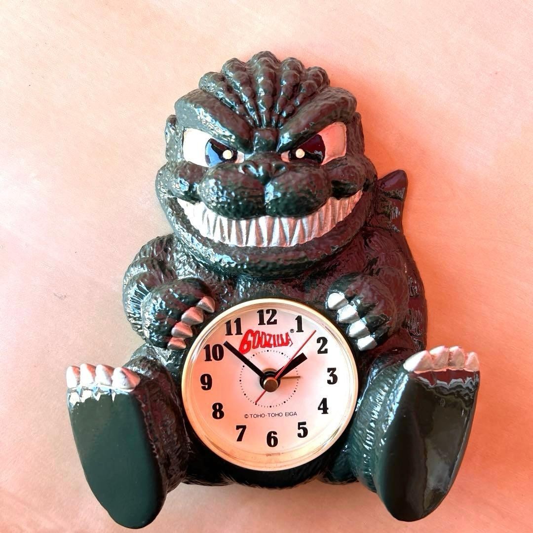 TOHO Godzilla Alarm Clock Wall Clock Vintage Rare From JAPAN 1995