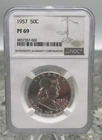 1957 Franklin Half Dollar NGC PF69 Proof 90% Silver Brilliant White