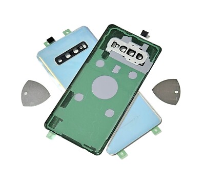 Back Glass Camera Cover Replacement Fit Samsung Galaxy S10+ Plus Prism White