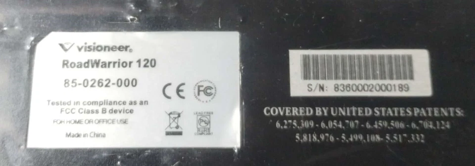 Visioneer RoadWarrior 120 Compact Portable Scanner 85-0262-000 Unused No Cords - Image 3 of 3