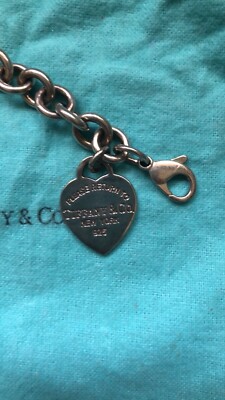 Tiffany & Co. Sterling Silver 925 Please Return To Heart Tag Charm