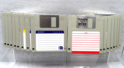 Lot Of 15 3.5'' Floppy 2 HD Discs IBM Formatted 8- Sony/ 7 Verbatim w/ Labels