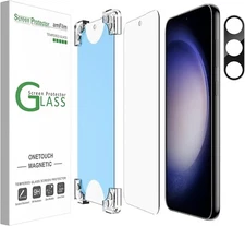 (2+1) amFIlm for Samsung Galaxy S23 FE -Magnetic OneTouch glass screen protector