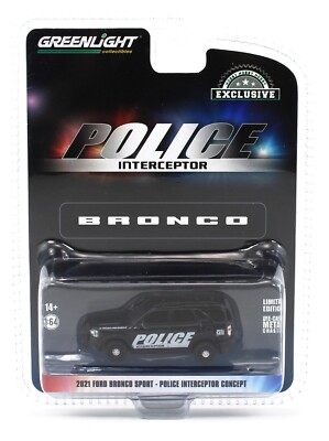 1:64 GreenLight *POLICE INTERCEPTOR* 2021 Ford Bronco Sport POLCE CAR *NIP*