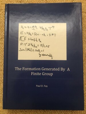 The Formation Generated By A Finite Group, Finite Group, Group Theory, Formation