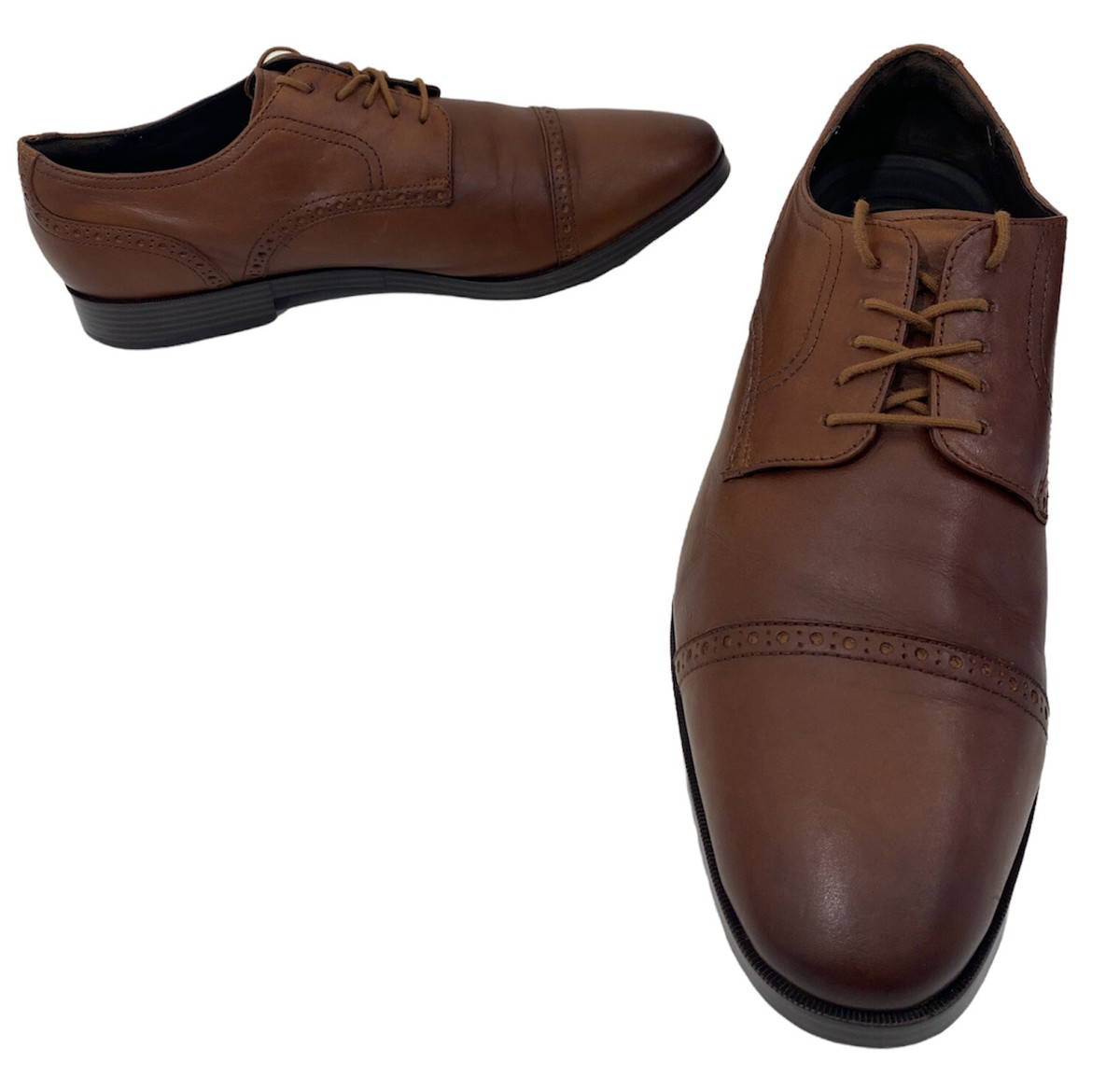 Cole Haan Dark Brown Brogue Cap-Toe Derby Oxfords Men main image 2