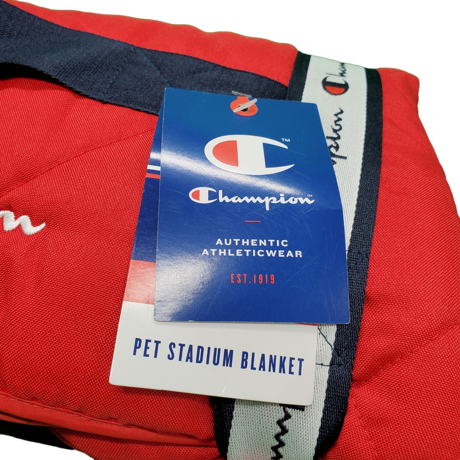 Champion Pet Stadium Blanket CP4034 GM111521 Medium 29"×39" Red Blue Handle