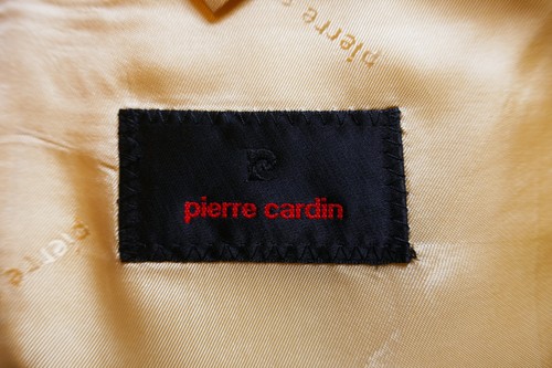 Pierre Cardin jacket size 48 virgin wool silk champagne black label excellent condition - Picture 6 of 9