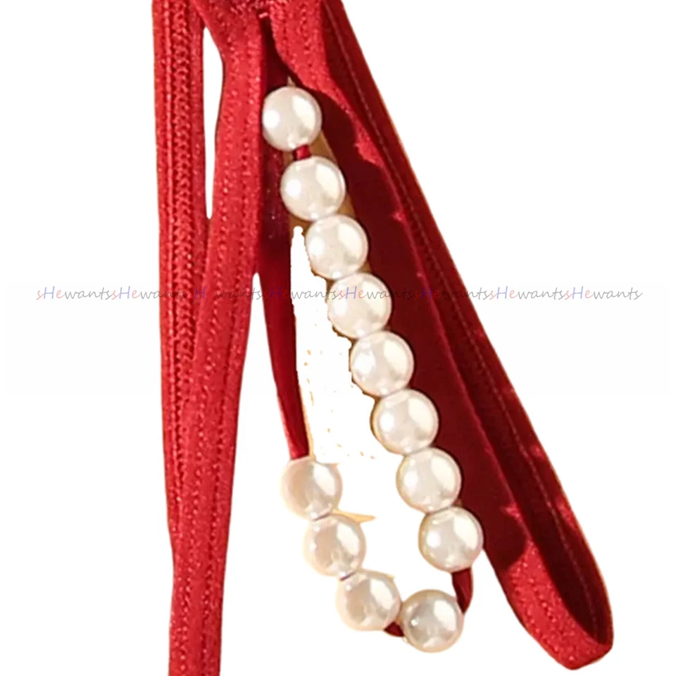 String Tanga ouvert sexy Panty offen Sex Slip Dessous Hipster Perlen XXX Porno - Bild 2 von 2