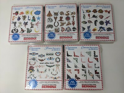 Bernina Customizer Deluxe Vintage Software LOT Floppy Disk Embroidery Packs