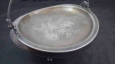 Antique M S Benedict Quadruple Silver Plate Serving Bowl Candy