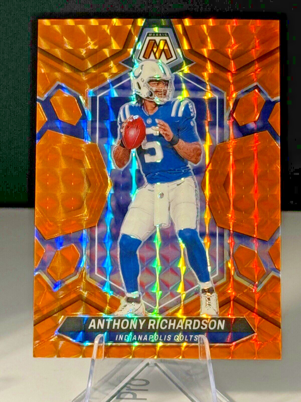 2024 Panini Mosaic - Orange Mosaic Prizm #92 Anthony Richardson /199