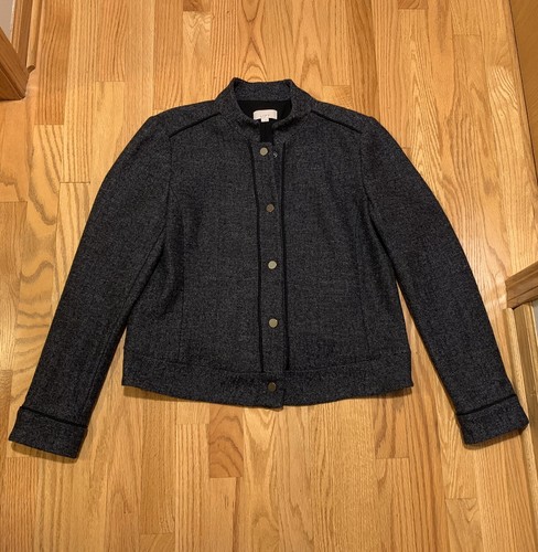 ANN TAYLOR Loft Wool Blend Knit Bomber 