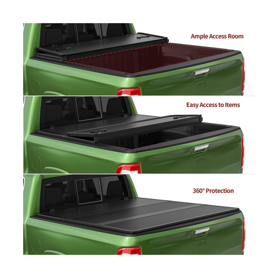 YITAMOTOR Hard Trifold Truck Bed Tonneau Cover Compatible with 2015