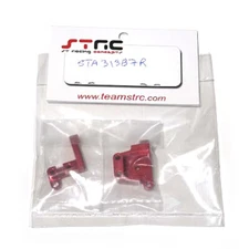 STRC STA31387R Aluminum Front Servo Mount Brackets (2) Red for SCX10 II
