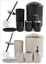 Bathroom Accessories Set,6 Plastic Gift Set Toothbrush Holder,Toothbrush New