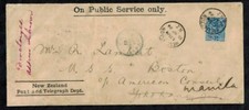 New Zealand OPSO Official Overprint Cover S.G. 238 and S.G. 08a OPSO in violet
