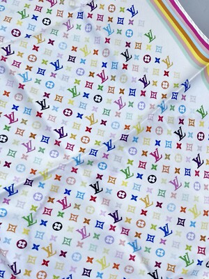 Authentic Louis Vuitton Takashi Murakami Scarf 100% Silk 27”x27