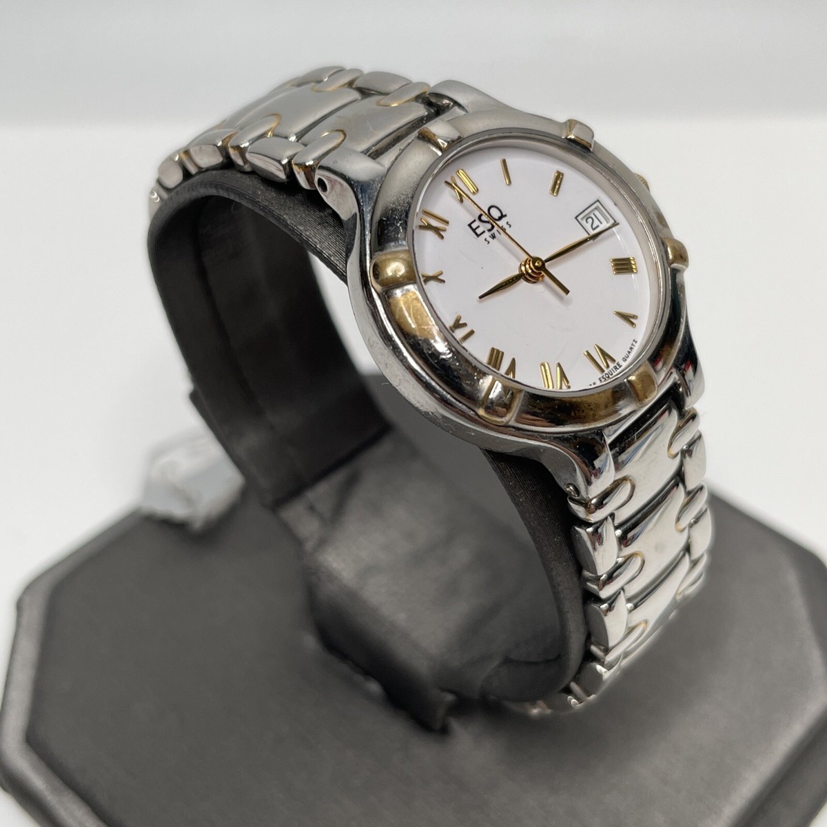 ESQ Esquire 2 Tone Date Swiss Quartz Ladies Watch - Needs 