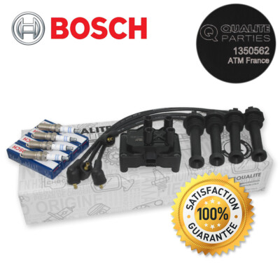 4x BOSCH ZÜNDKERZEN ZÜNDKABELSATZ ZÜNDSPULE FÜR FORD B-MAX C-MAX FOCUS MONDEO IV
