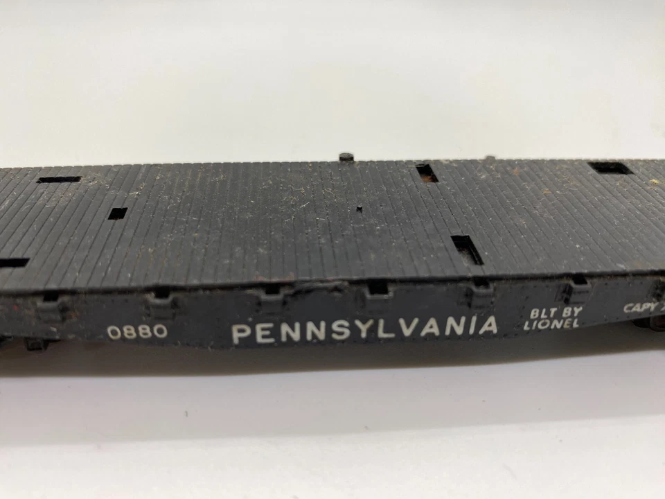 Lionel Flatcar  Pennsylvania 0880 HO Scale (Maintenance Car) - Image 2 of 4