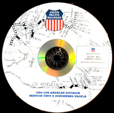 Union Pacific 1994 Los Angeles Div SU - 8 Condensed Profile PDF Pages on DVD