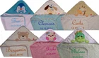 Baby Hooded Towel Embroidered with Name 75x75cm Hooded Towel Christening Birth Baby
