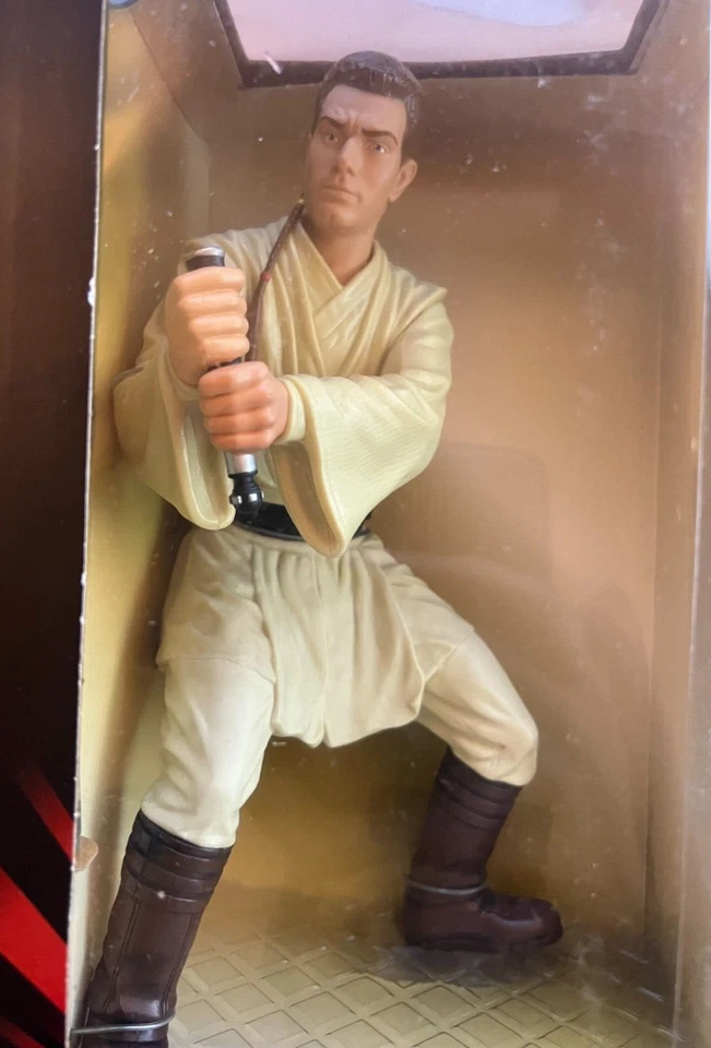 Figura de acción Star Wars Episodio 1 Obi-Wan Kenobi mega coleccionable 12 pulgadas de alto Foto 2 de 4