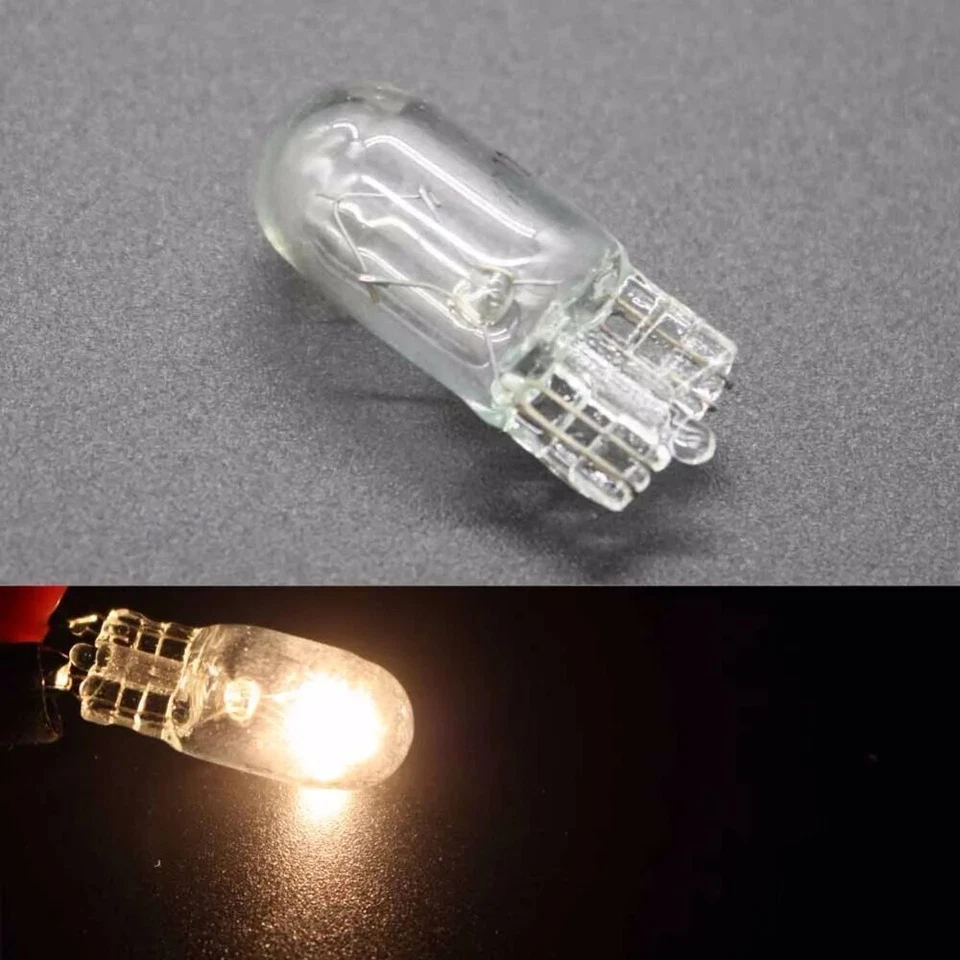 Ampoule Bulb T10 W5W 12v 5w blanc 2/5/10pcs Voiture Phare Ampoule Halogène 3000k - Photo 2/4