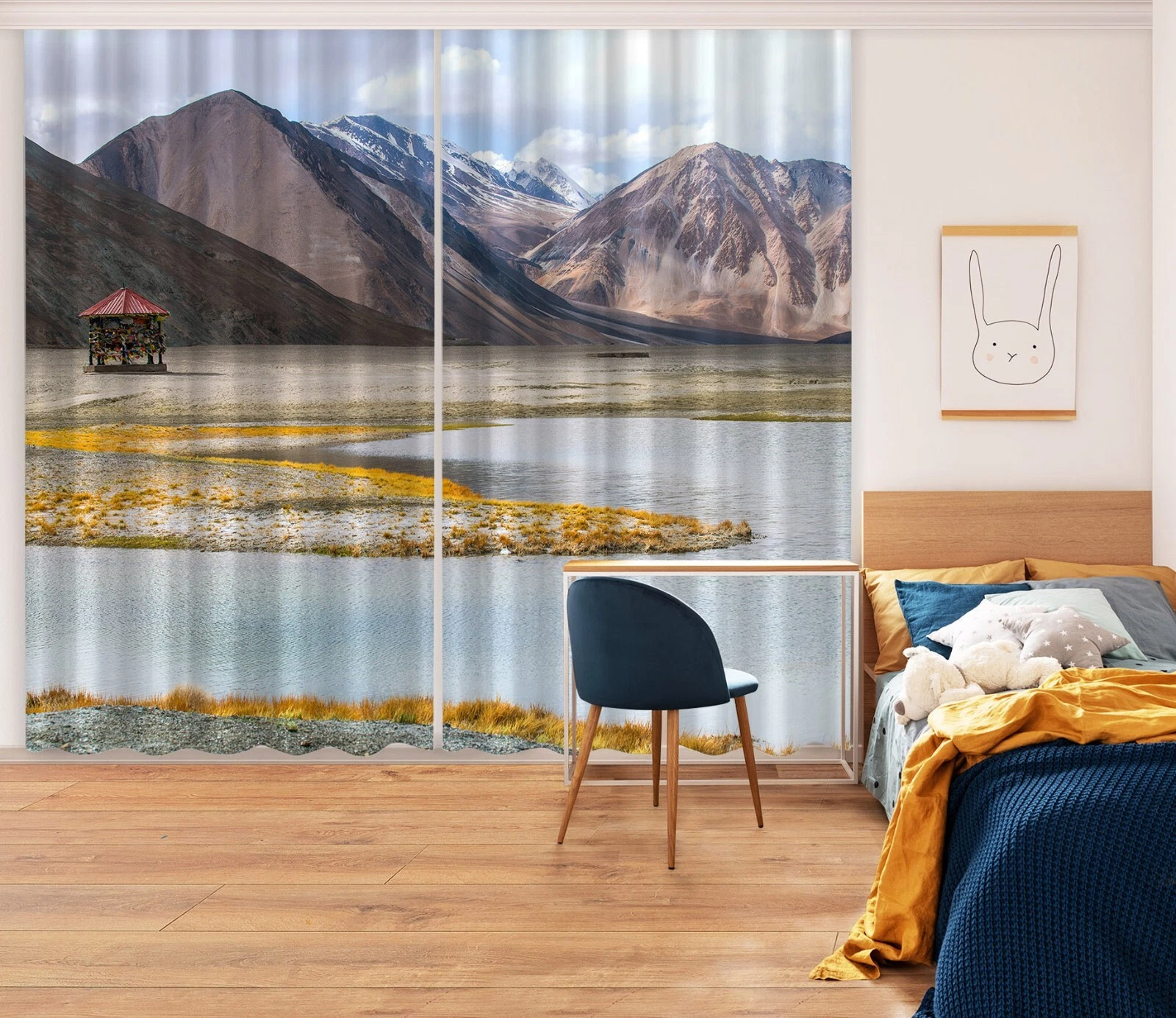 3D Natural Mountains ZHUC179 Photo Curtain Window Blockout Fabric Vera 2023