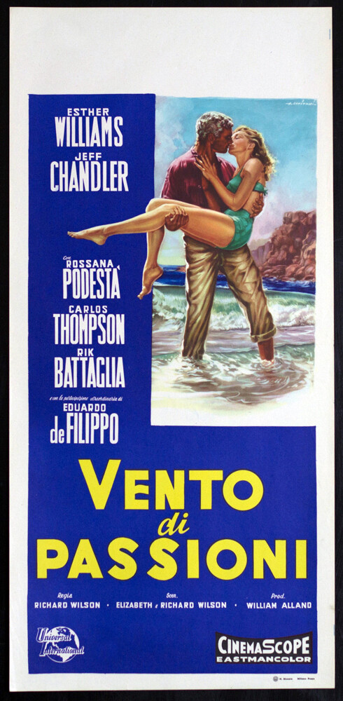 Locandina originale film Vento di passioni (1958) - Regia di Richard Wilson