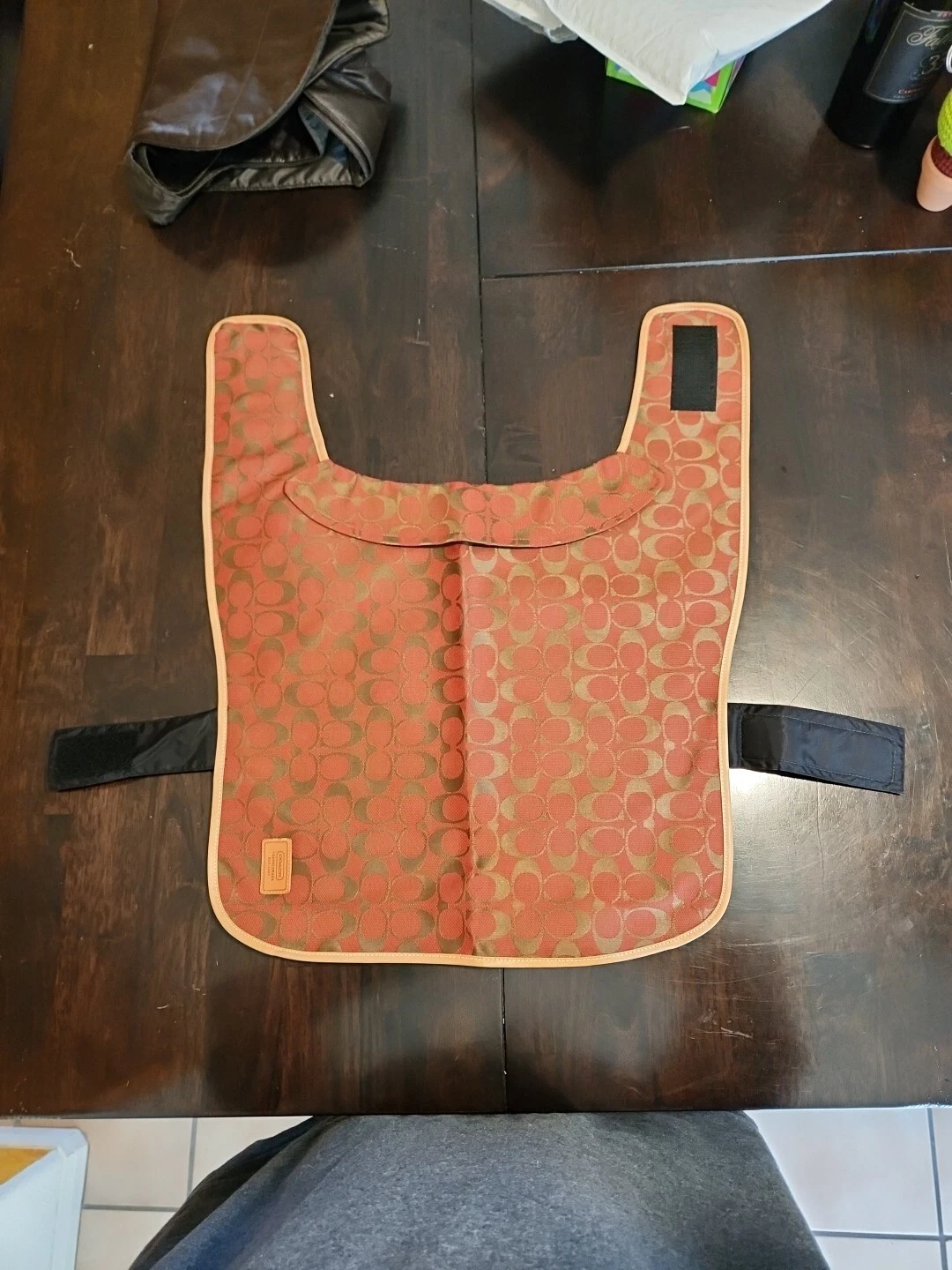 Giacca Coach per Cani Taglia Media Pelle Morbida Autentica Rossa