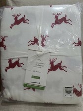 Pottery barn Prancing Reindeer Sheet Set full Flannel RED