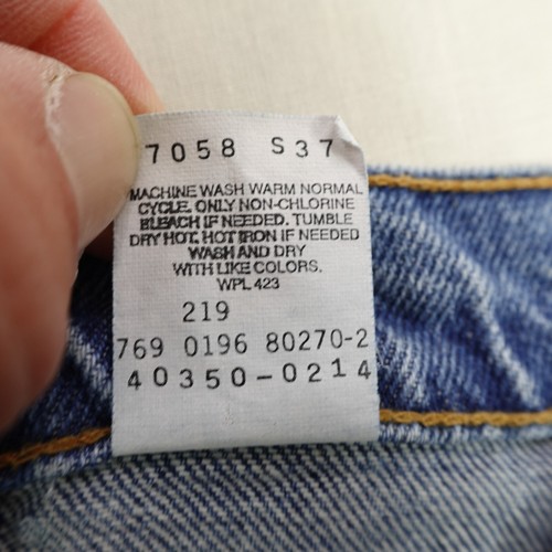 Vintage Levis Jeans Boys 14 Blue Denim 550 Relaxed Fit Orange Tab Deadstock 90s - Picture 16 of 17
