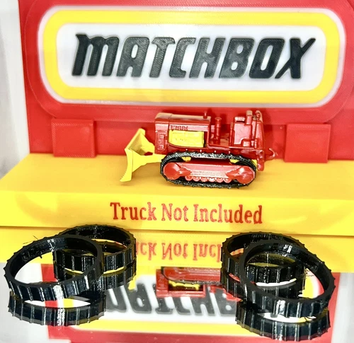 lesney matchbox case tractor No. 16 two sets of black tracks, TRACKS ONLY