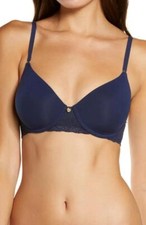 Natori Bliss Perfection Underwire Contour Bra in Midnight Navy Size 34DD