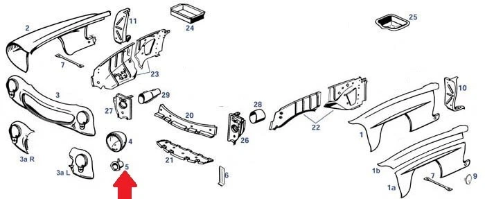 New Parking Light Bucket for 190SL Mercedes-Benz W121 1216200075 - Imagem 2 de 2