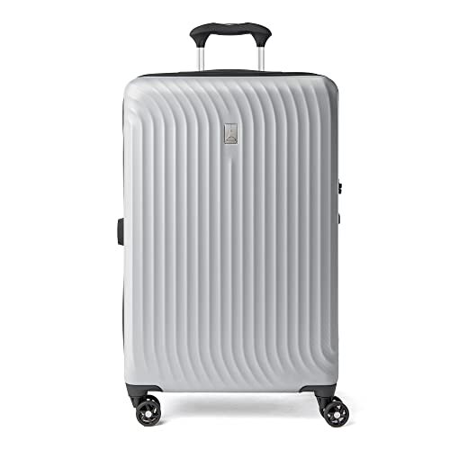 Maxlite Air Hardside Expandable Checked Checked Medium 25-Inch Metallic Silver