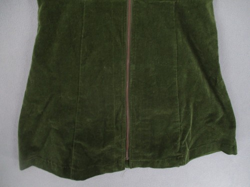 Princess Highway Dress Womens 10 Green Zip Corduroy Sleeveless Fit Flare V Boho - Picture 4 of 14