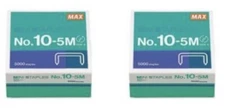 2x Max Mini Staples No. 10 5M 5000 Staples (10000 Total)