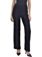 Splendid Womens Navy Knit Ribbed High Rise Wide Leg Pants, S